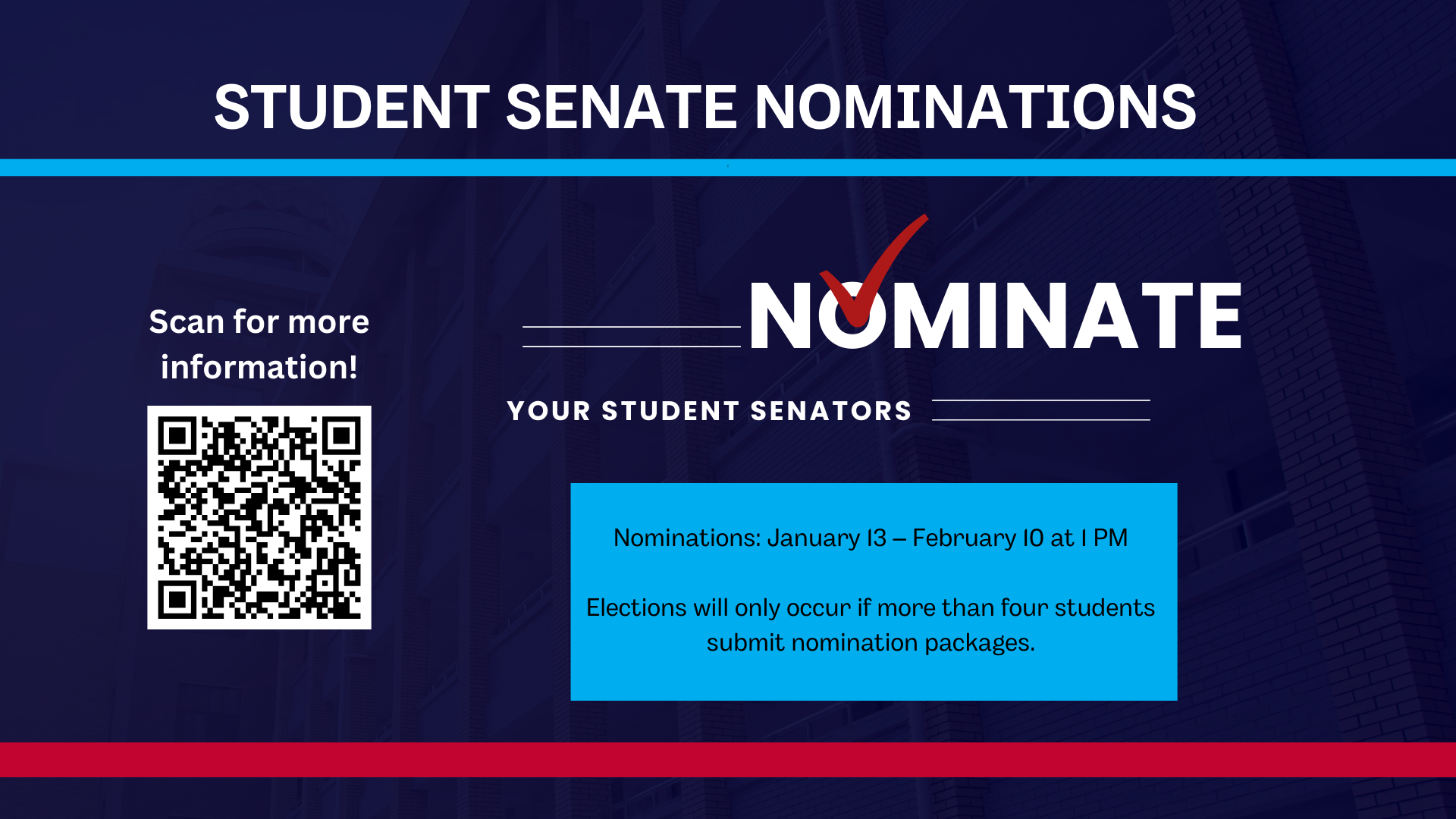 Student Senate Nominations Ends!