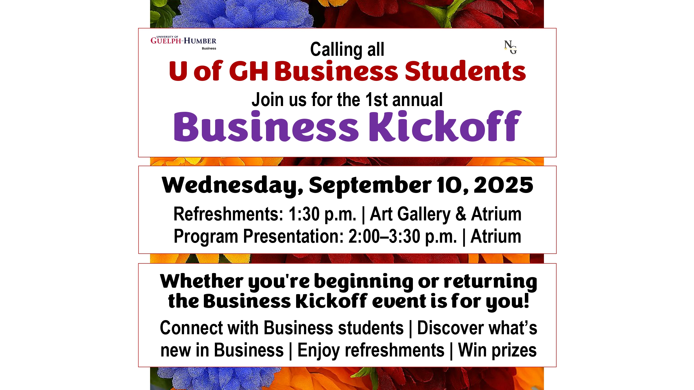 Business kickoff event promo poster