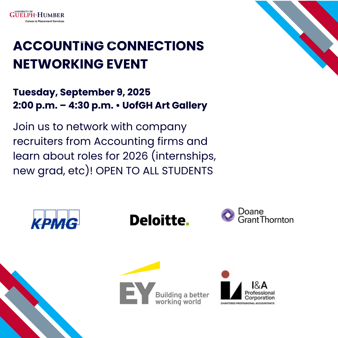 White background. Text reads: Accounting Connections Networking Event