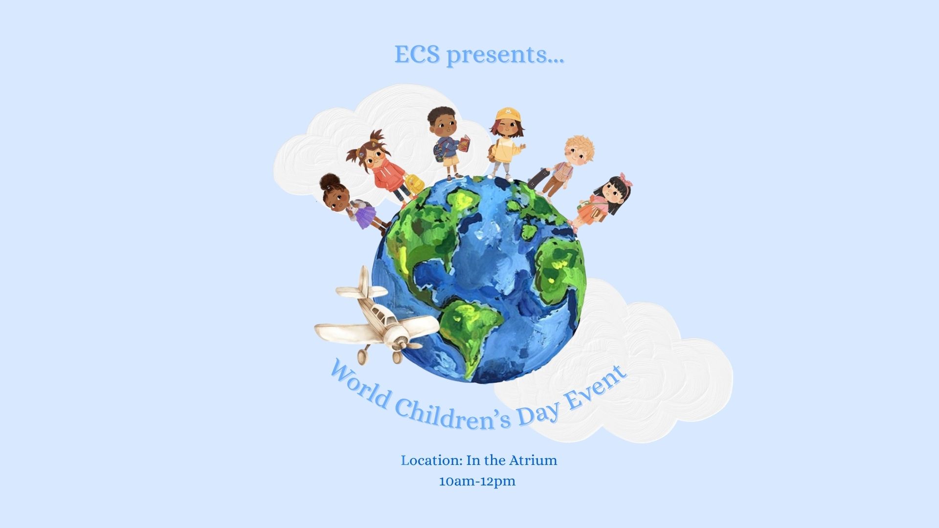 Diverse group of children standing around a globe