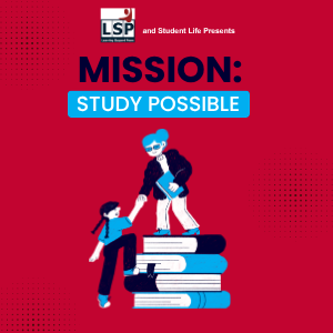 A person standing on top of a pile of books reaching out to pull up a person trying to climb up