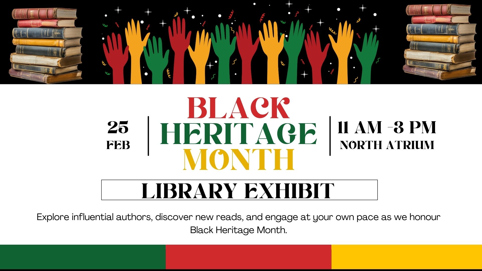 Black Heritage Month Library Exhibit promo poster