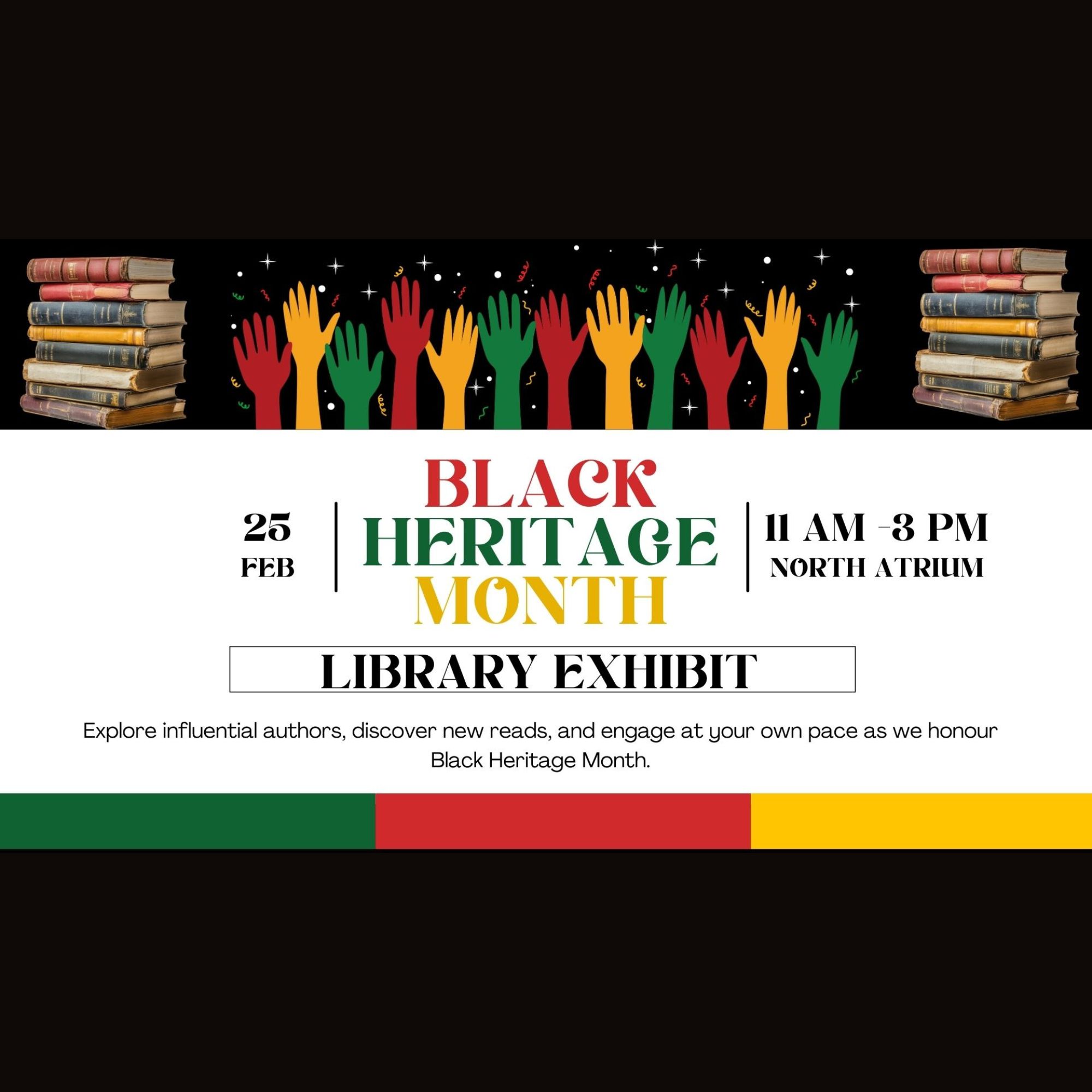 Black Heritage Month Library Exhibit promo poster