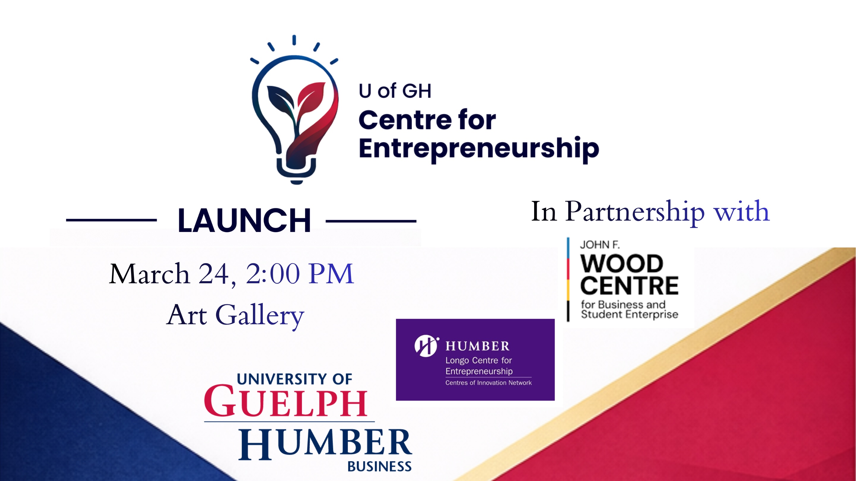 Centre for Entrepreneurship promo banner with sponsor logos