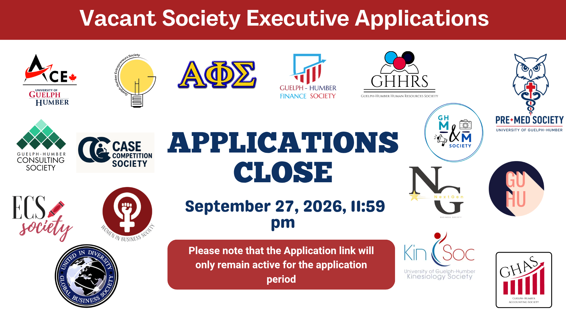 Society Executive Vacancies