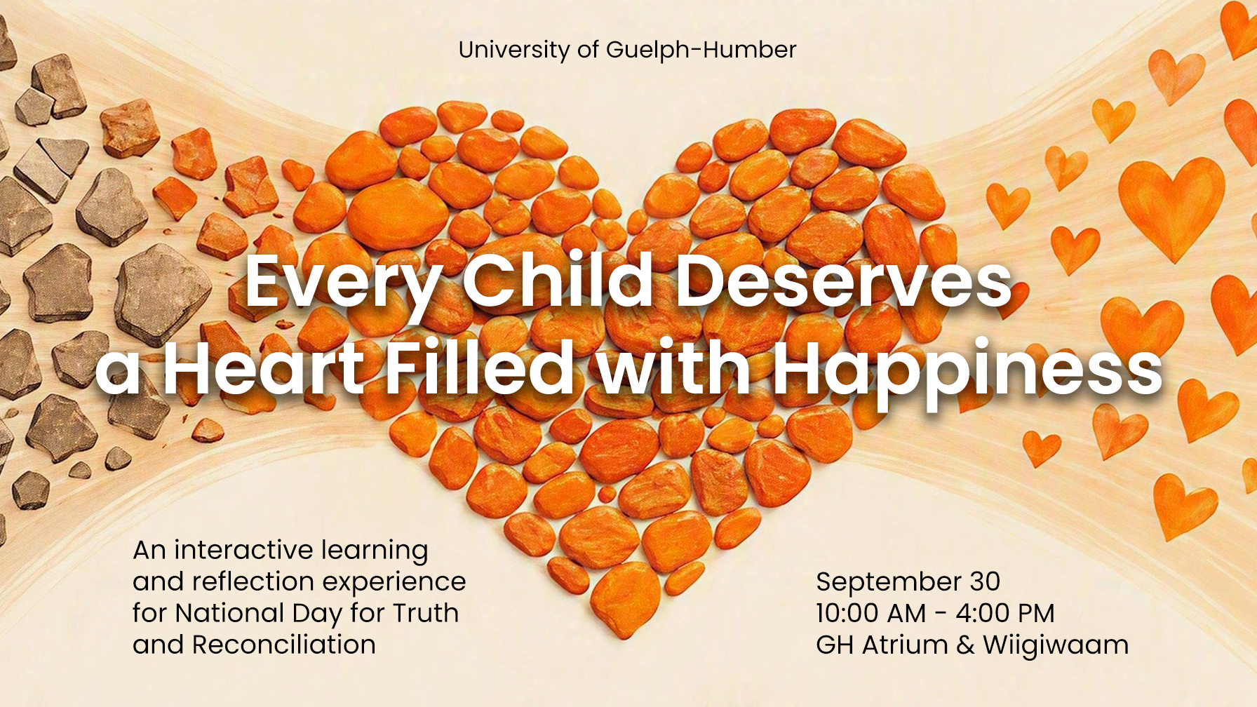Event poster with text An interactive learning and reflection experience.
