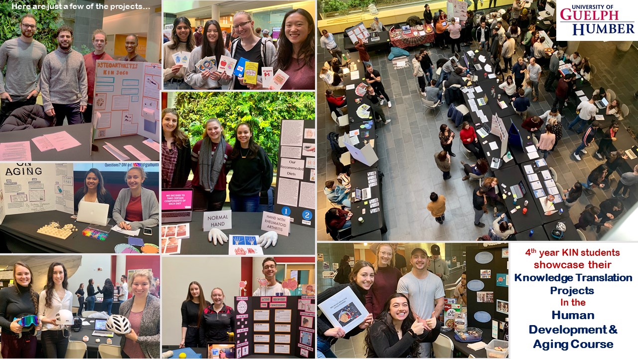 Kinesiology students showcasing Knowledge Translation Projects, 2019