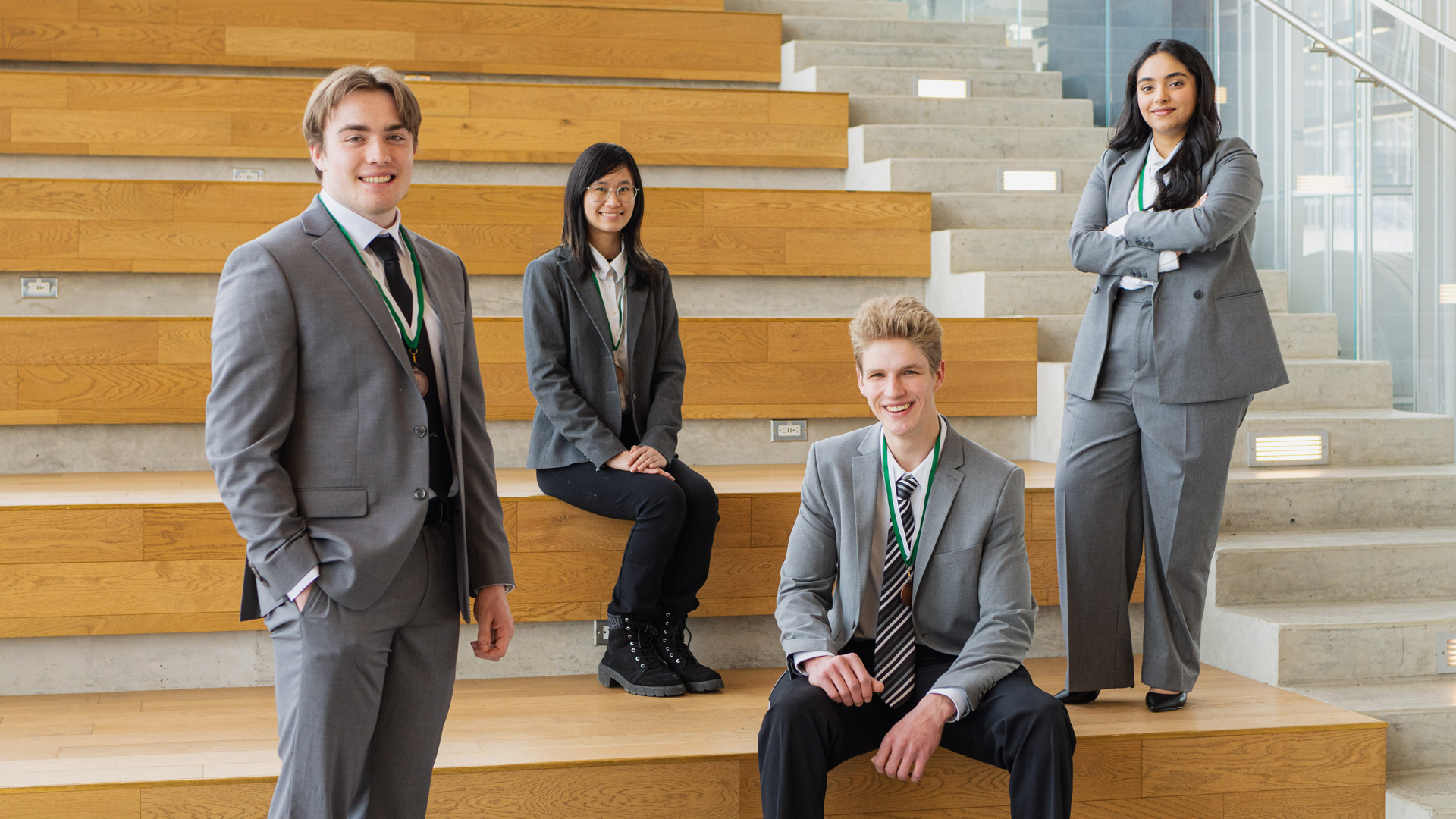 Left to right: Kyle McKenzie, Lyna Tran, Evan Thomas, Kamaldeep (Kam), Mundi