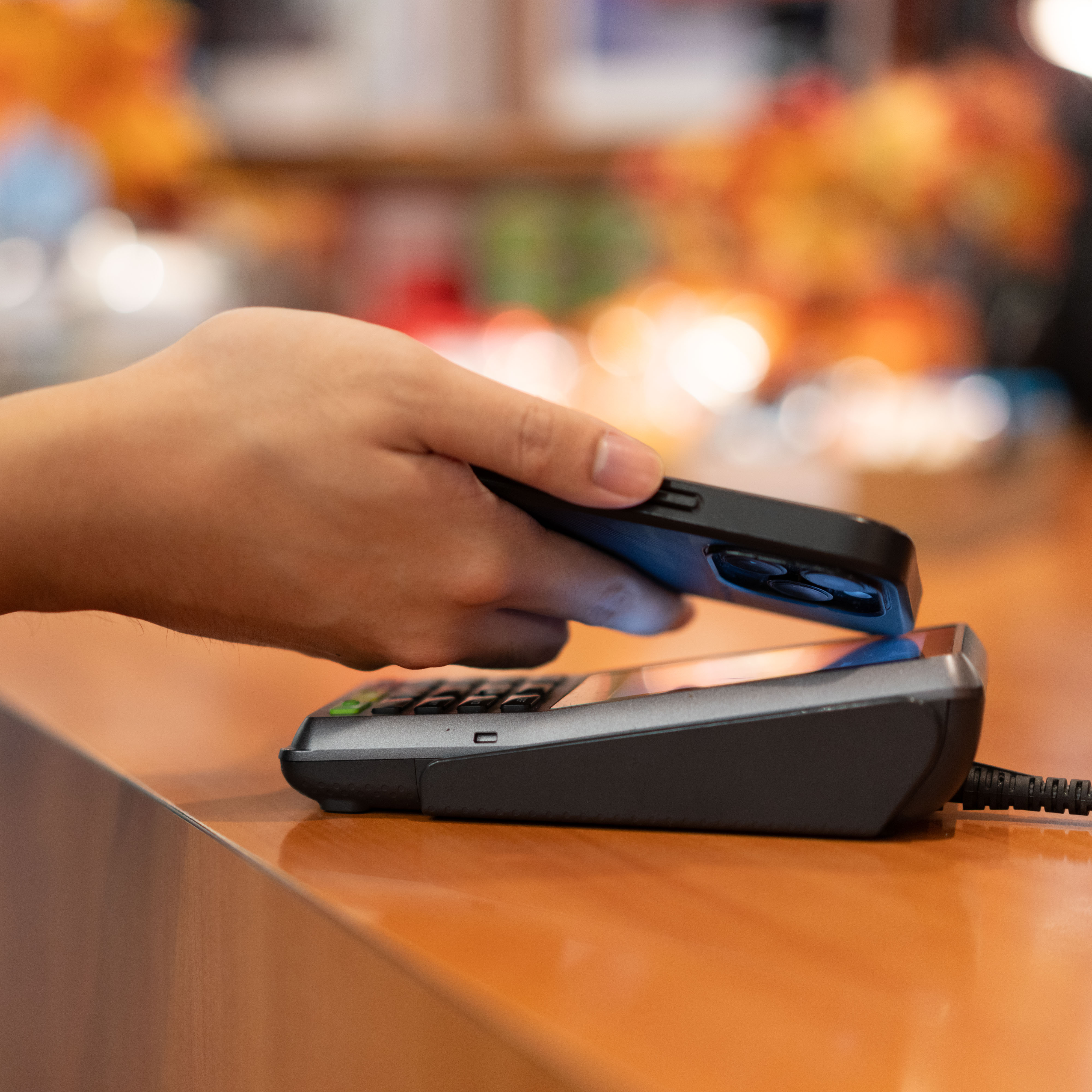 Phone tapping on a pay terminal