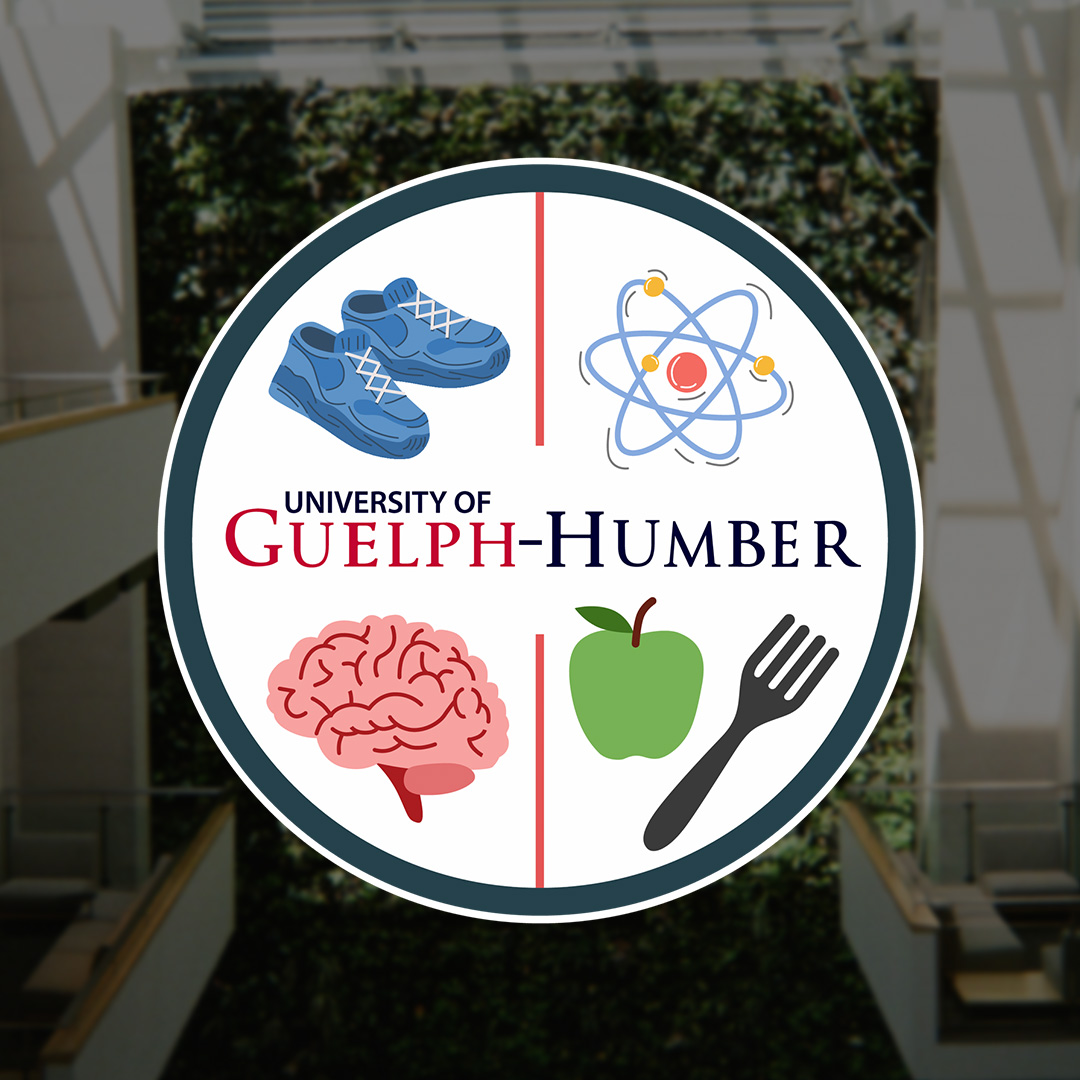 An image of the Guelph-Humber badge youth can earn is displayed, with text that says &quot;What is healthy living?&quot; and &quot;Earn this badge!&quot;