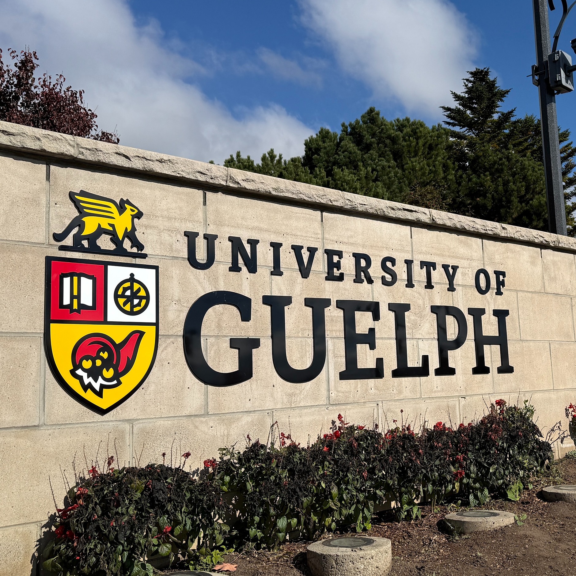 A sign reads University of Guelph