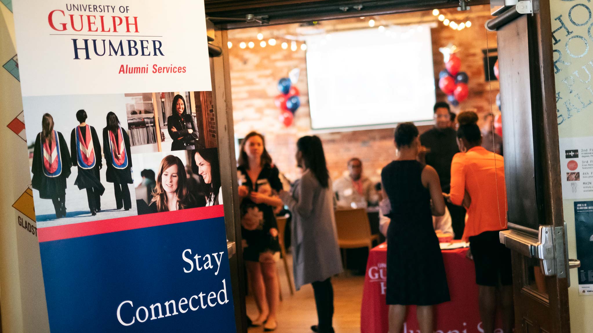 Guests mingle at the Alumni Reunion