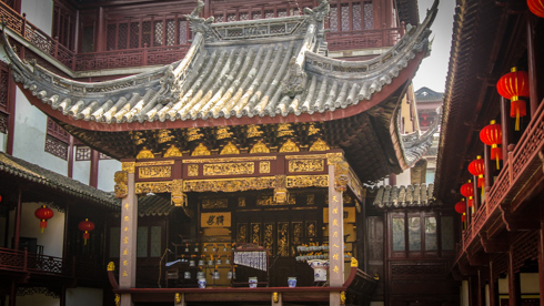 Detail photo of rooftop in Shanghai