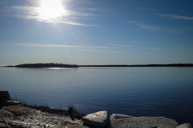 On the banks of the Moose River, Moosonee, ON