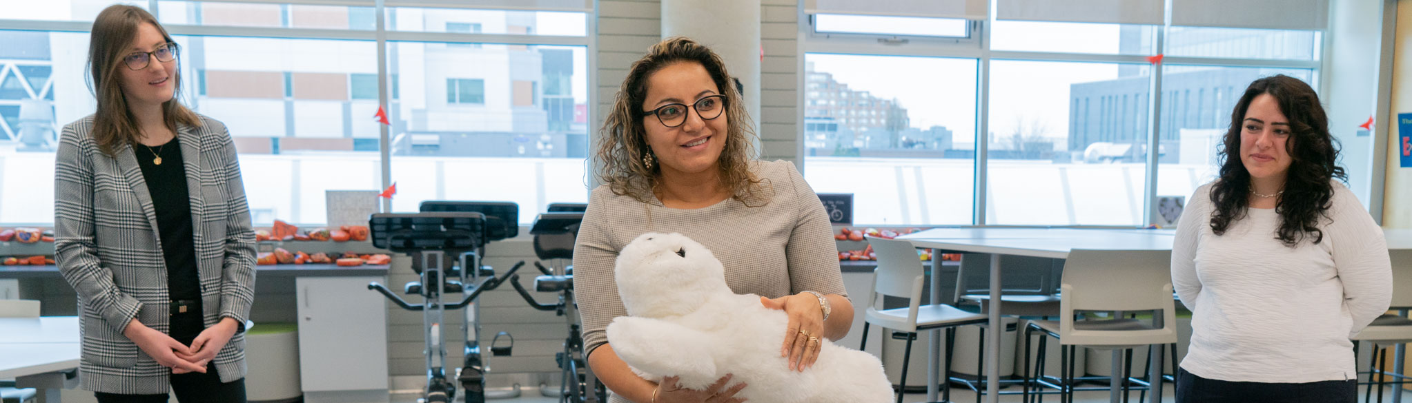 Photo of Lullaboo staff visiting Guelph-Humber