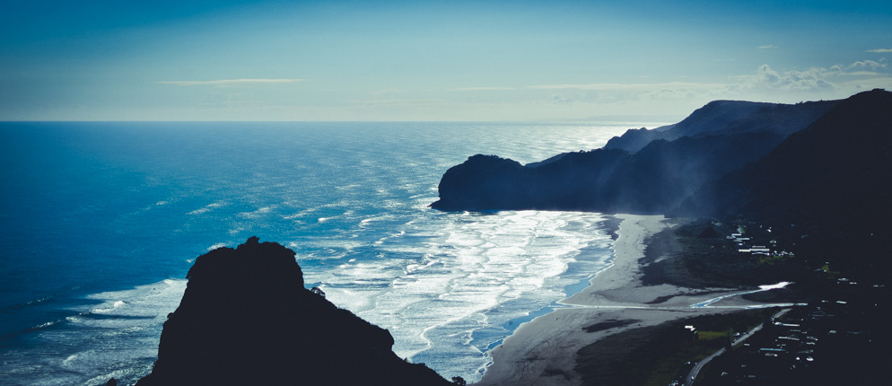 Photo of beach in New Zealand.