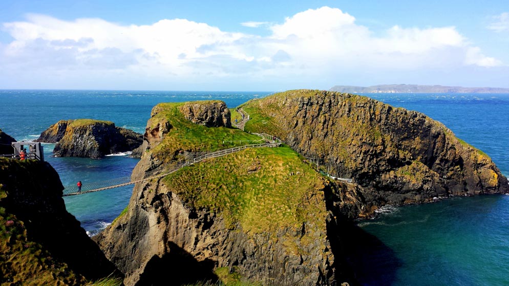 Photo of cliff and bridge in Ireland