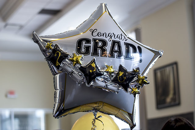 A congratulatory balloon