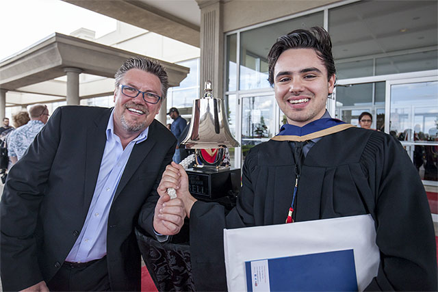 A family rings the bell